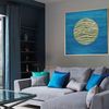 Blue-living-room-decor-abstract-painting-textured-original-art-with-gold