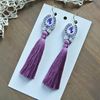 Purple-tassel-earrings