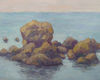 "Crab Island" Oil Painting Original Art Seascape Landscape Small Picture