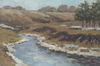 "March" Oil Painting Original Art Spring Landscape Small Picture