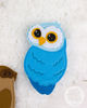 blue felt owl