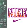 burning nike logo machine embroidery design