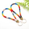 Rainbow wristlet key fobs