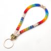 white rainbow wrist lanyard