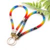 Rainbow wristlet keychains