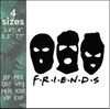 friends balaclavas machine embroidery design