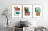 Three abstract geometric prints are available for download