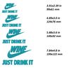 nike swoosh logo wine just do it drink machine embroidery designs