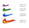 nike fire fireball fireline swoosh logo machine embroidery designs