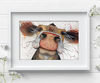 original watercolor cow painting art by Anne Gorywine