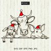 Christmas Farm animals Cow pig goat Clipart.jpg