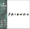 friends tv show series nineties machine embroidery design
