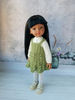 Paola Reina doll clothes, 12 inch doll outfit, Sundress and blouse for dolls, Knitted doll clothes, Paola Reina outfit