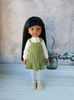 Paola Reina doll clothes, 12 inch doll outfit, Sundress and blouse for dolls, Knitted doll clothes, Paola Reina outfit