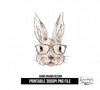 Leopard Glasses Easter Bunny Sublimation PNG Design.jpg