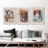 3 bright modern abstract posters