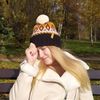Knitted-jacquard-hat-with-a-pompom-5