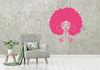 Afro Girl Sticker Hairstyle Shop Sign Embleb Shop Logo Salon