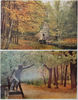 7 PUSHKIN CITY PARKS vintage color photo postcards set views of town USSR 1967.jpg