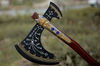 God of war - Kratos Leviathan Axe, carbon steel tomahawk gift, Scandinavian axe, axe, Norse axe, Celtic axe, battle axe, gift for him (5).jpg