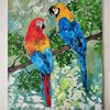 Hand-drawn-two-macaw-parrot-birds-are-sitting-on-a-tree-branch-by-acrylic-paints-1.jpg