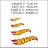 hot wheels car model logo machine embroidery designs