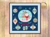 Merry Christmas Cross Stitch Pattern, Cute Christmas Deer cross stitch, Merry Christmas Pattern, Christmas Decor #mch_005