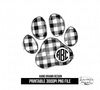 Plaid Circle MF Dog Paw Print Sublimation PNG.jpg