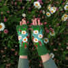 Green-Mittens-With-Embroidery-Hand-Knitted-Embroidered-Fingerless-Gloves-Clothing