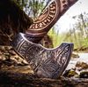 Viking forged axe - RAGNAR, Viking axe, personalized hatchet, Viking hatchet, bearded axe, camping axe, gift for him