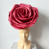 Extra Large rose fascinator derby hat.jpg