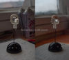 alien skull transparent keychain