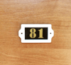 apartment 81 door number sign vintage