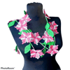 Designer-Scarf-Scarf-With-Flower-Necklace-With-Flowers