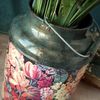 Metal modern decoupage flower vase_2.JPG