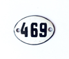 469 door number plaque vintage