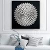 silver-and-black-abstract-original-painting-above-couch-decor-living-room-wall-art-silver-petals-on-a-round