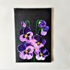 Painting-pansies-acrylic-flowers-artwork-on-black-canvas-small-wall-decor.jpg