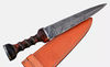 Damascus Steel Gladiator Sword with Leather Sheath, Japanese Samurai Sword Gift, Hand Forged Roman Sword, Damascus Steel Blade, Combat Sword (2).jpg