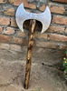 Medieval Warrior Double Headed Battle Axe With Leather Sheath, Labrys, Handmade Carbon Steel Two Sided Axe, Medieval Double Axe, Custom axe2.jpg