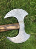 Medieval Warrior Double Headed Battle Axe With Leather Sheath, Labrys, Handmade Carbon Steel Two Sided Axe, Medieval Double Axe, Custom axe5.jpg