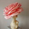 Rose Kentucky Derby Hat, Wedding headdress, Giant Rose Headpiece.jpg