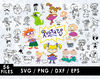 Rugrats SVG, Tommy Pickles SVG, Chuckie Finster SVG, Angelica Pickles SVG, Phil and Lil DeVille SVG, Reptar SVG, Rugrats characters SVG, Cartoon babies SVG, Nic