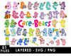 Care Bears SVG, Tenderheart Bear SVG, Cheer Bear SVG, Grumpy Bear SVG, Funshine Bear SVG, Share Bear SVG, Wish Bear SVG, Good Luck Bear SVG, Harmony Bear SVG, L