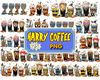 25 Harry Fall Coffee Png Bundle, Halloween Coffee Latte Bundle,Fall Coffee Png Bundle, Hand Drawn, Digital Download.jpg