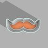 Moustache One-piece Bath Bomb Mold STL File