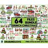64 Grinchmas PNG Bundle, Merry Grinchmas Svg & Png, Christmas Movie, Funny Christmas Png, Grinchmas, Digital Instant Download.jpg
