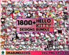 1800 Hello Kitty SVG Files, Hello Kitty SVG Bundle, Srio Cute White Chibi Kitty Cat, Kawaii Japanese Cartoon Neko,Hello Kitty Svg Bundle, Hello Kitty Svg File,