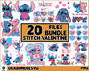 20 Stitch Valentine Svg, Stitch Svg, Lilo and stitch svg, Love svg, Valentines Day svg, Stitch png, Valentine stitch svg, Cricut, SVG,PNG High Quality Instant D