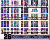 26 Descendants Tumbler Bundle Film 20oz Skinny Straight &Tapered Designs,Sublimation tumbler designs,Film Tumbler designs,Film PNG, Instant download .jpg